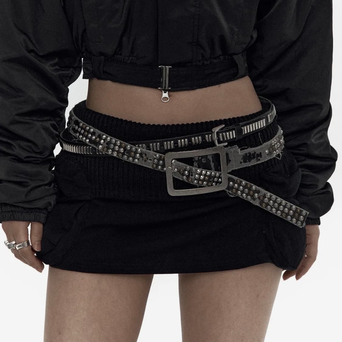 kashiko 카시코 니트 마이크로 스커트 블랙 상품이미지7