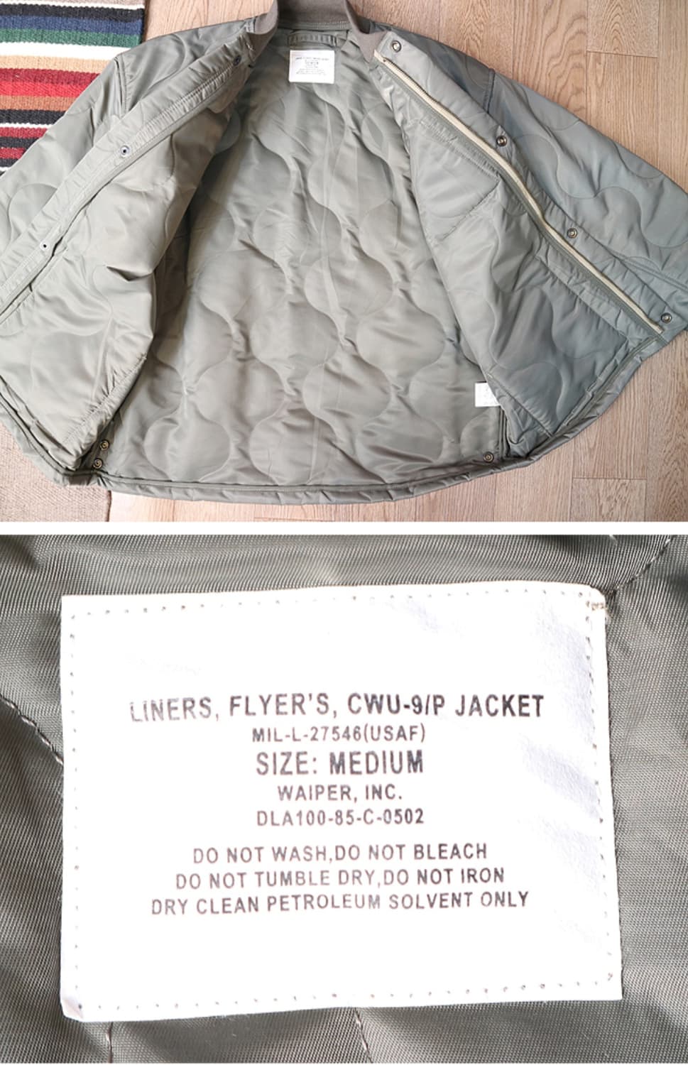 
일본판 WAIPER 미 공군 CWU-9 80S 복각 탄탄한 퀼팅자켓

 상품이미지7