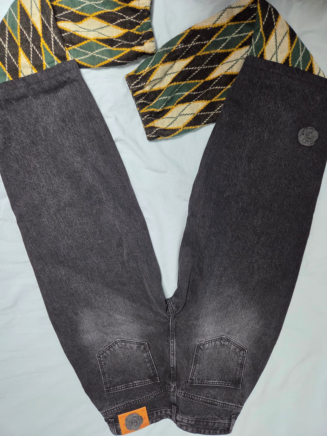 프레스온리 Couture Corsage Jeans_Argyle knit 상품이미지4