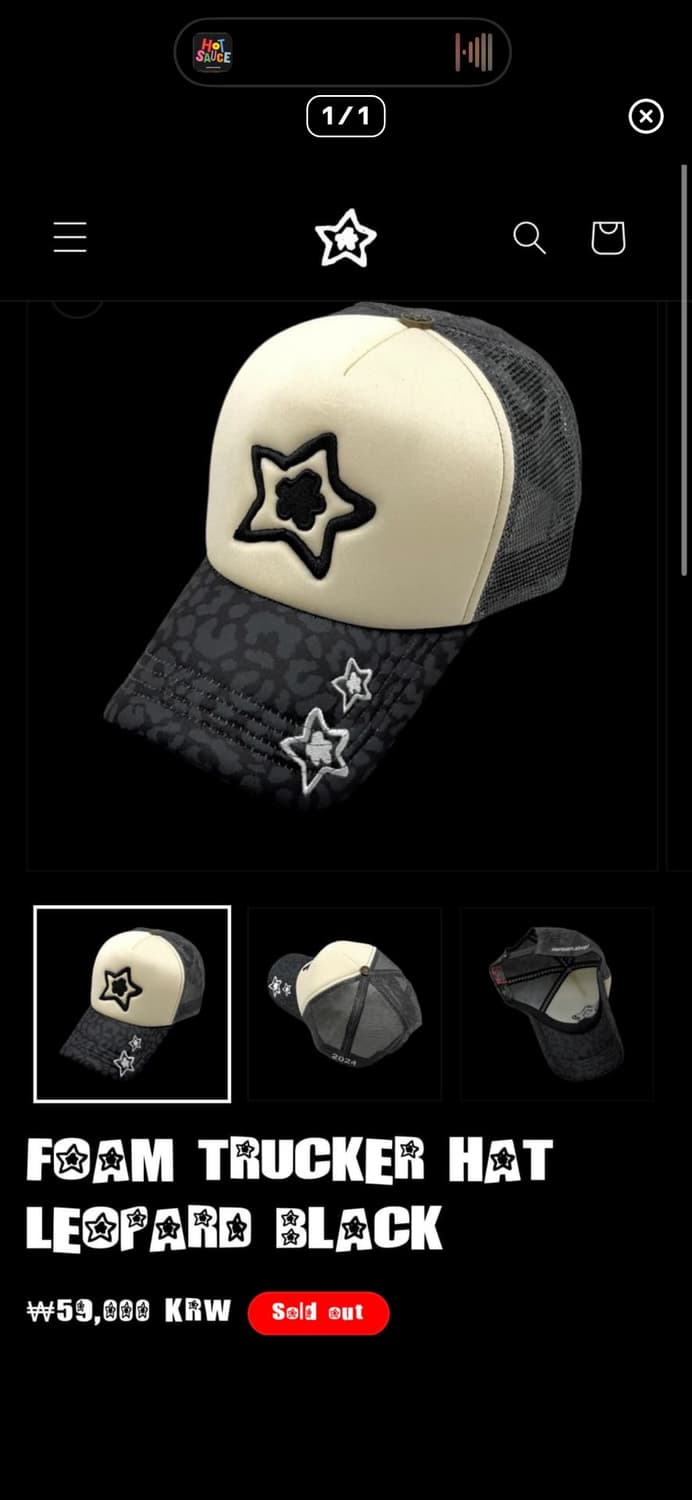 스타팀 모자 상품이미지1