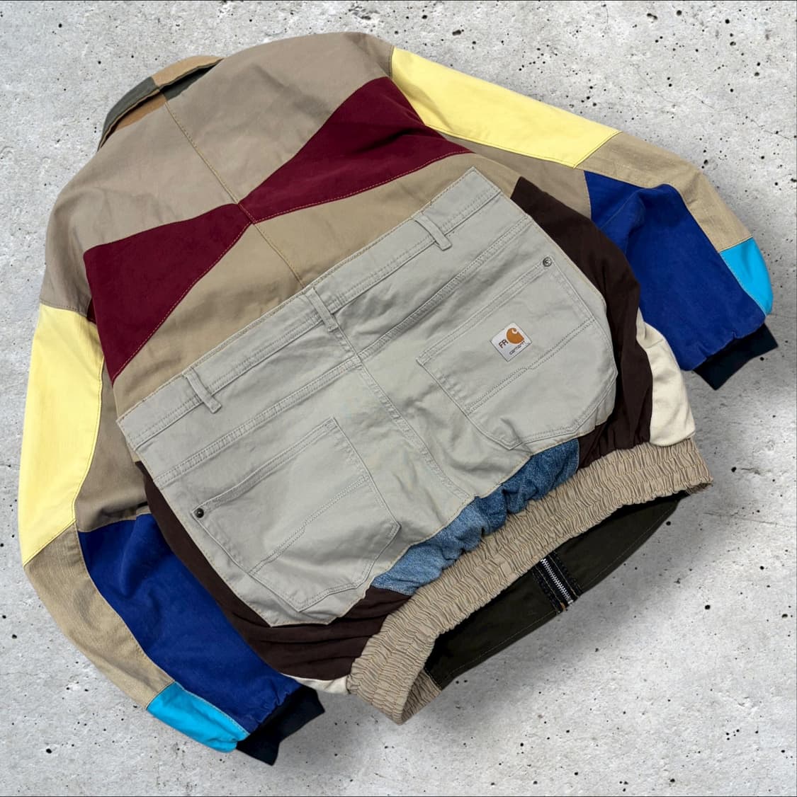 [L] 칼하트 FR 리메이크 패치워크 멀티컬러 자켓 B243 상품이미지2