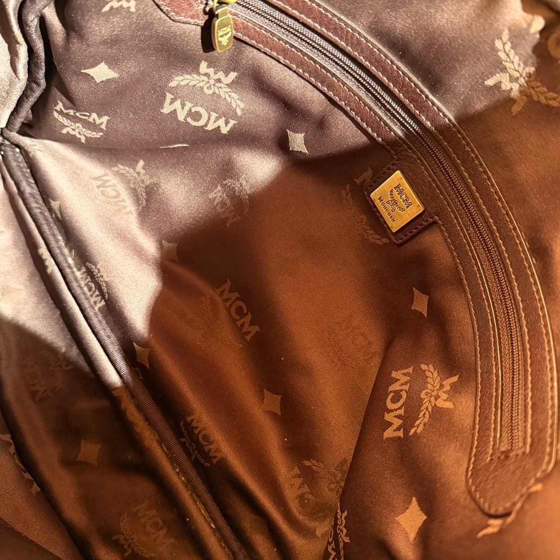 MCM 엠씨엠 카우레더 브리프케이스 서류가방 브라운 상품이미지9