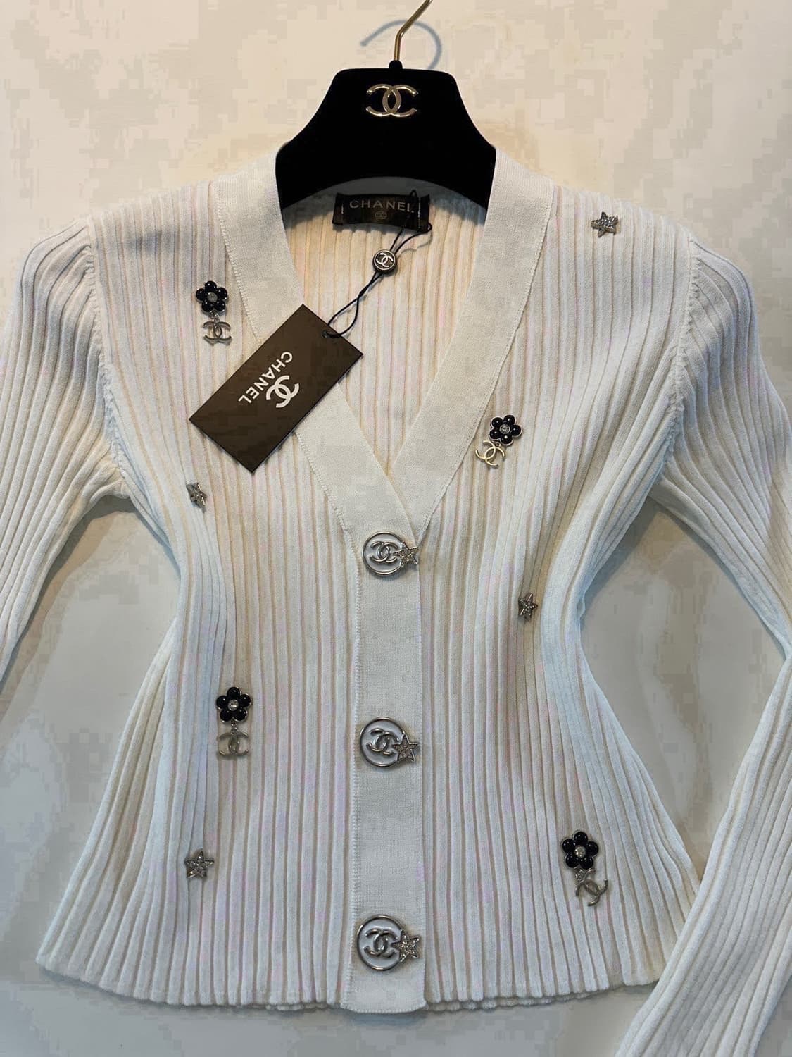 (새상품)샤넬장식가디건 상품이미지5
