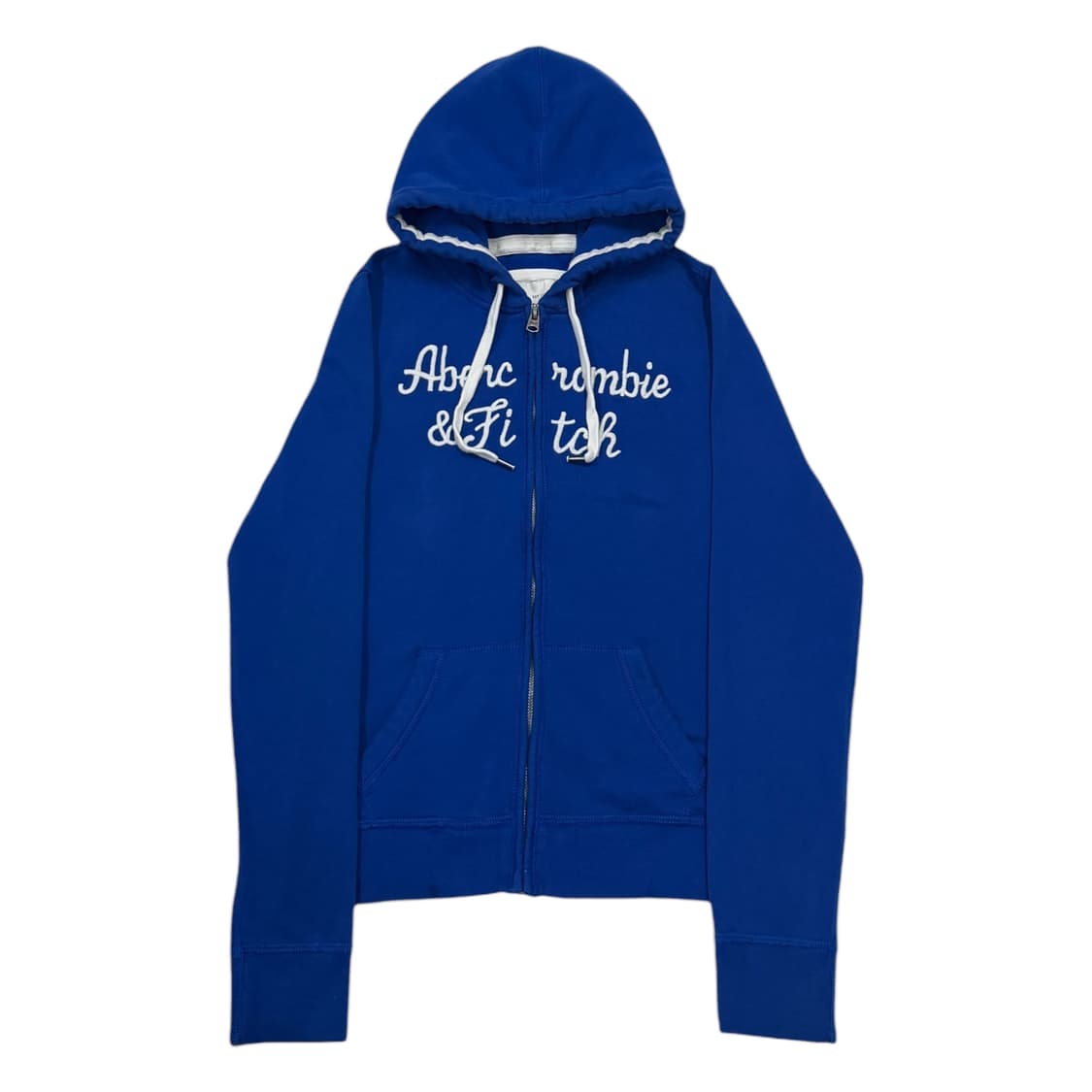아베크롬비 빈티지 스펠로고 Y2K 기모 후드집업 자켓 블루 L 상품이미지1