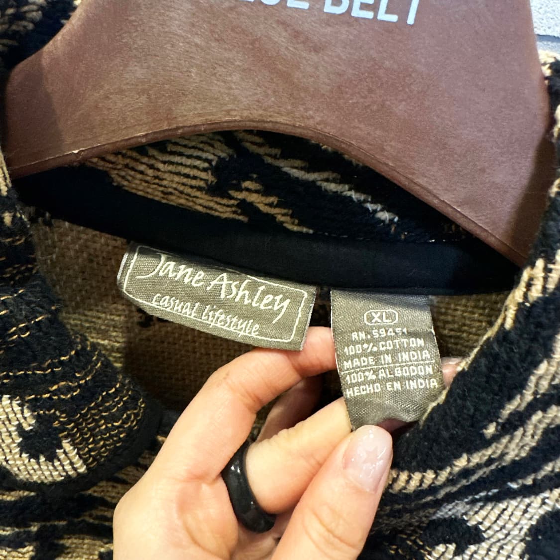 JPN VINTAGE 레오파드 믹스 숏 버튼자켓 자카드 패턴 디테일 상품이미지6