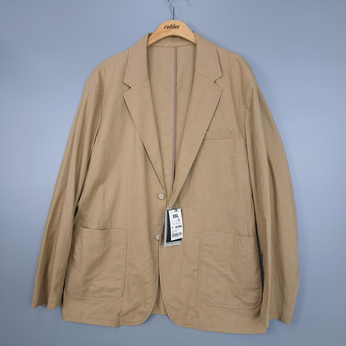 새제품)스파오 SPAO 린넨 셋업 자켓 베이지 XXL (110) 상품이미지1