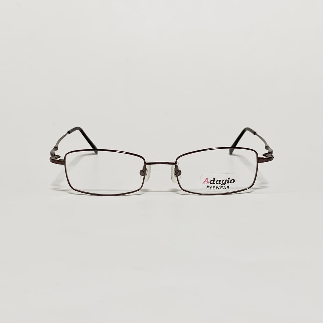938 데드스탁 브라운 슬림 사각 안경테 기본 데일리 메탈 안경 가벼운  상품이미지1
