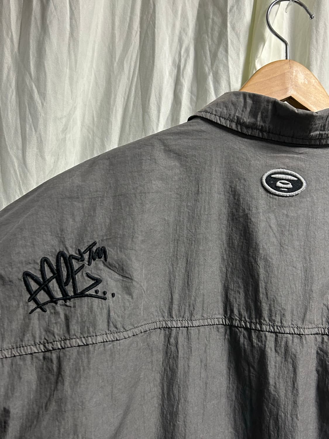 에이프 롱 슬리브 셔츠 블랙 XL 상품이미지4