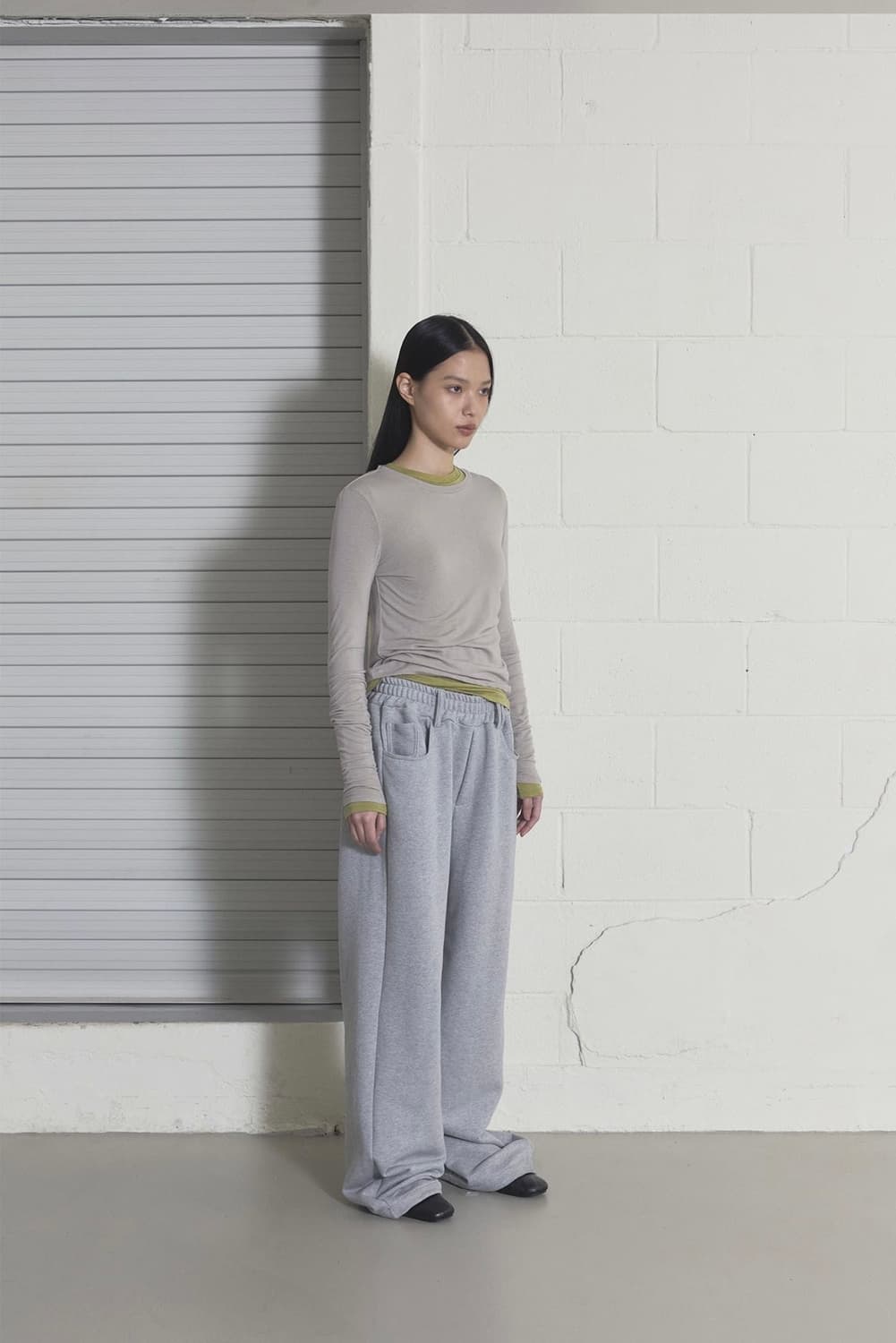 오데스 벨트 루프 스웻 팬츠 (그레이) 상품이미지1