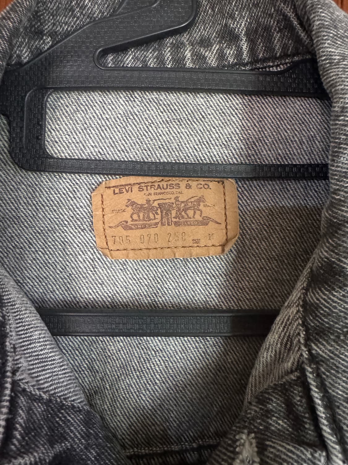 리바이스 흑청 데님 자켓(오랜지탭) 상품이미지2