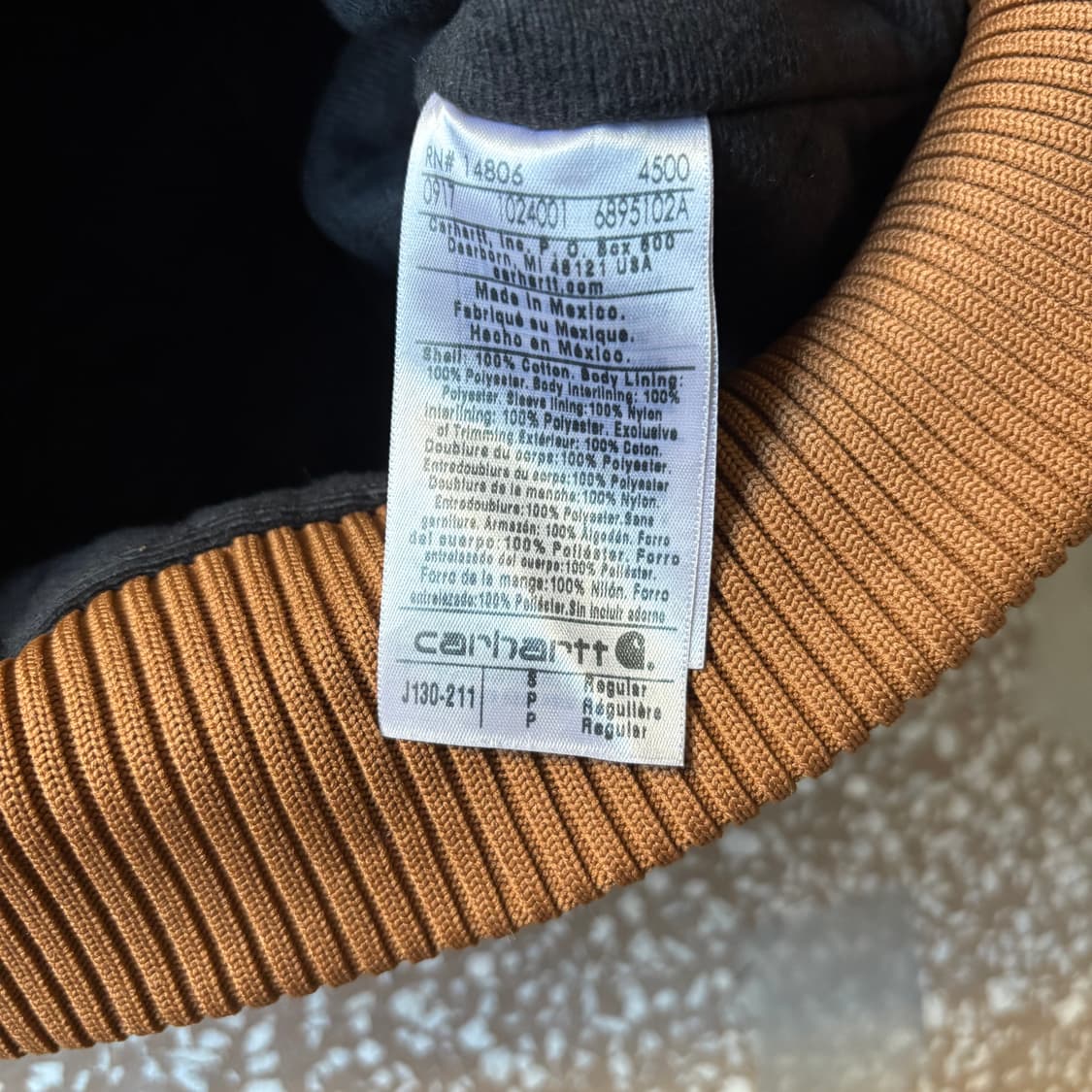 칼하트 J130-211 샌드스톤 덕 액티브 자켓 상품이미지7