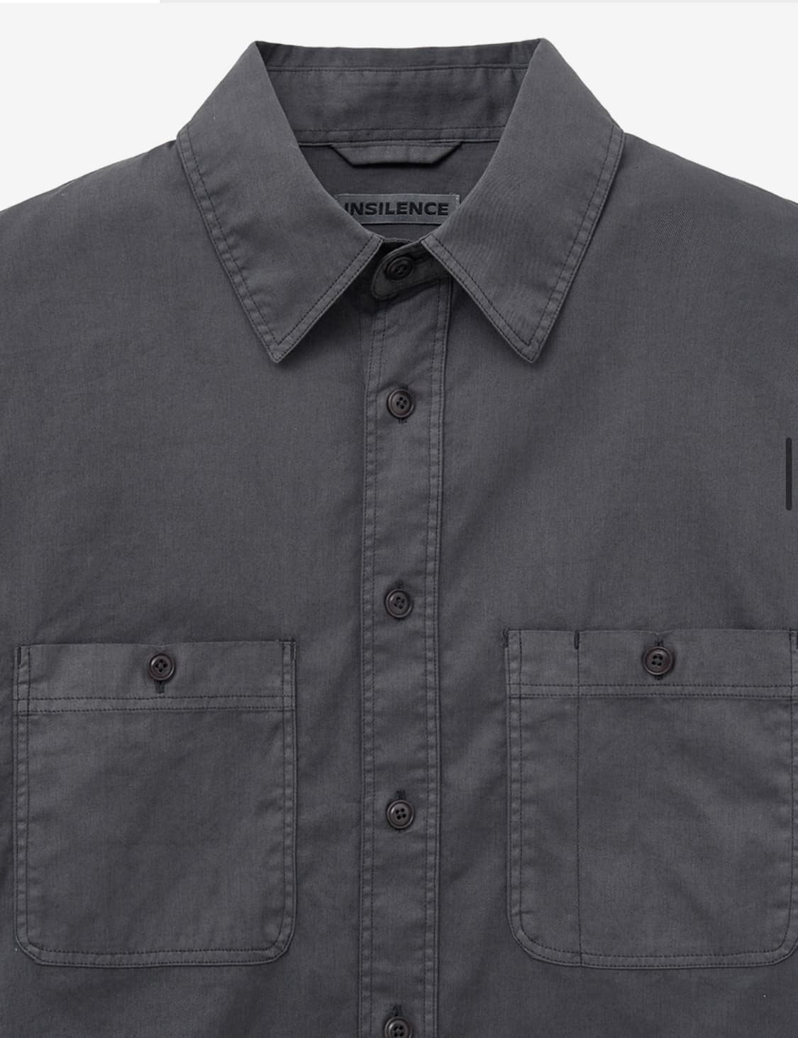 인사일런스 가먼트다잉 워크 셔츠 CHARCOAL L사이즈 상품이미지2