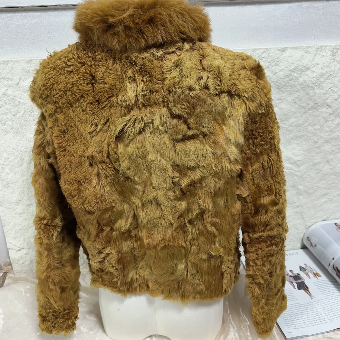 빈티지 토끼털&양털 칼라 양털 토스카나 코트 상품이미지3