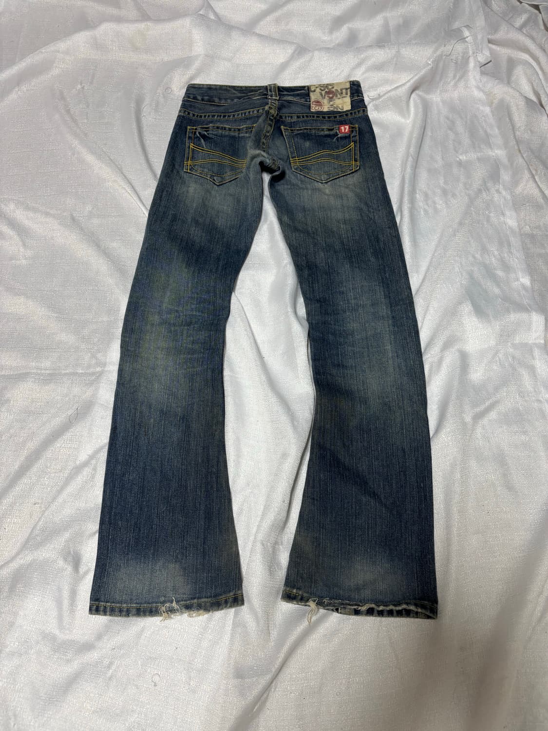 “Unknown” Y2K Crack Washed  Boots Cut Pa 상품이미지5
