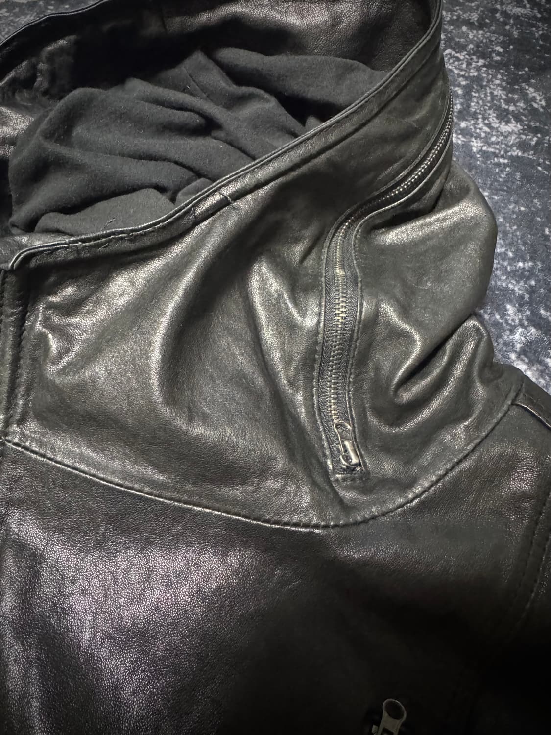 Assassin Hooded Leather Jacket 상품이미지2