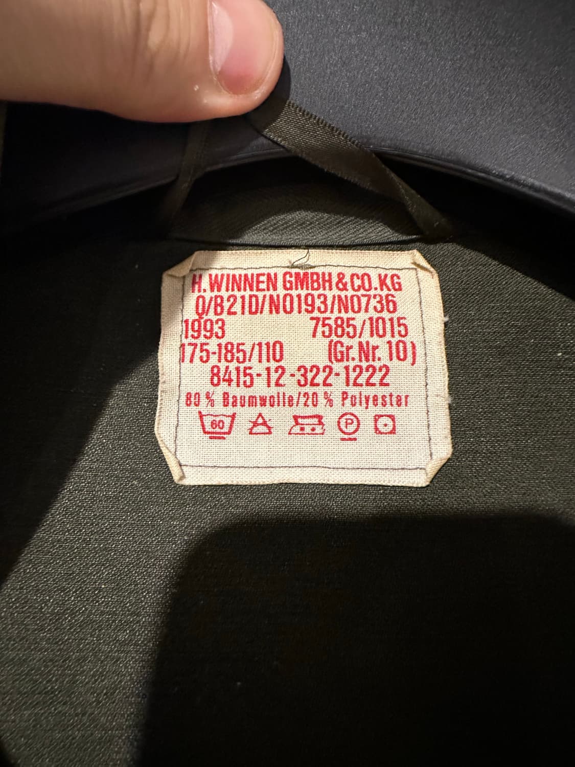 빈티지 90s 독일군 자켓 상품이미지3