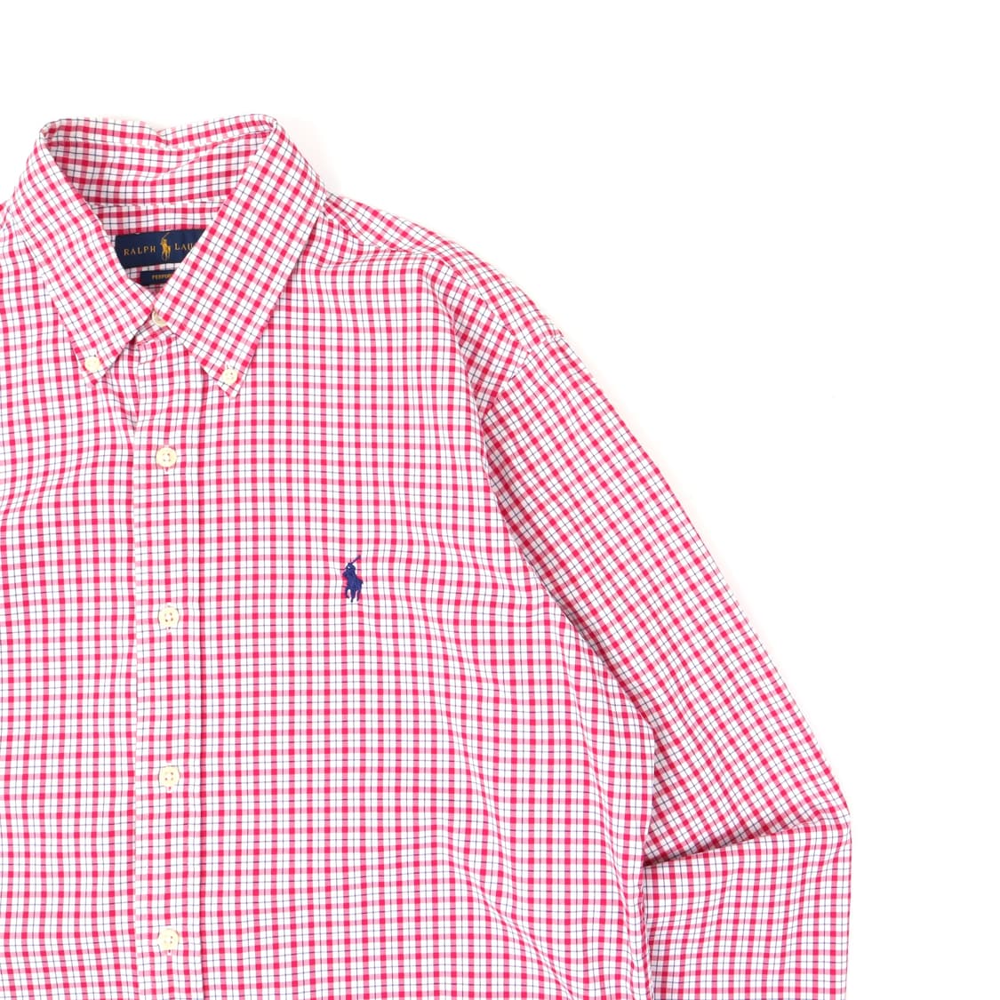 폴로 랄프로렌 핑크 체크 퍼포먼스 코튼 셔츠 상품이미지3