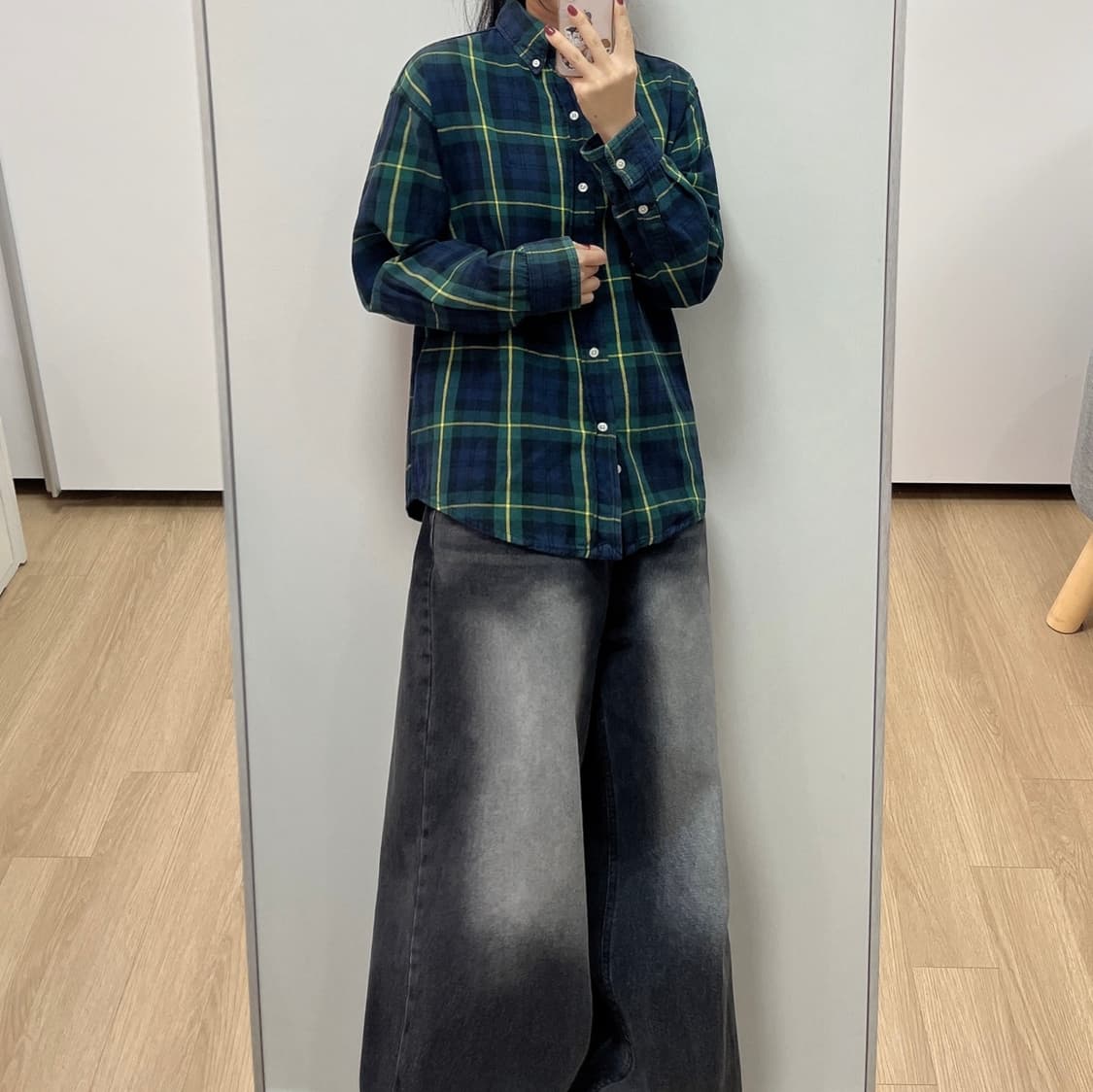 폴로 랄프로렌 타탄체크 오버핏 셔츠 남방 상품이미지1