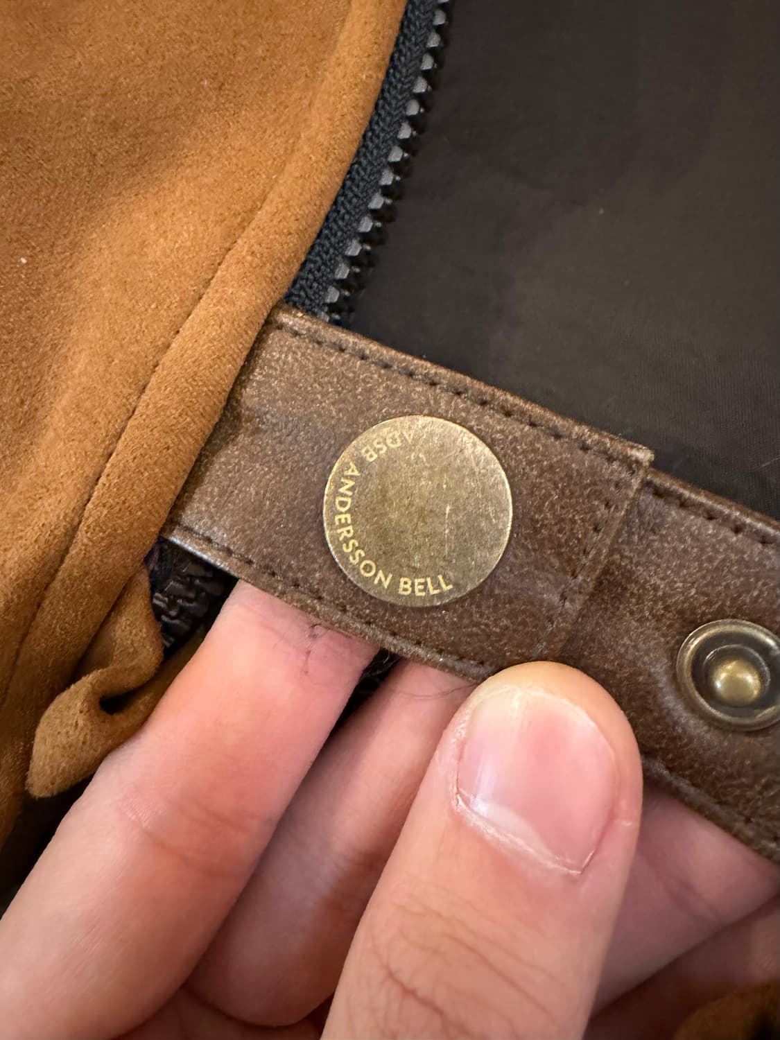 미발매 샘플) 앤더슨벨 웨스턴 브라운 스웨이드 베스트 백팩 상품이미지3