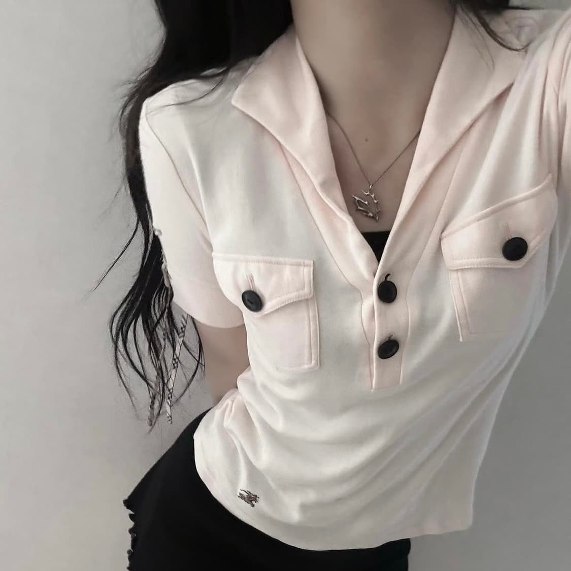 버버리 블루라벨 연핑크 딸기우유 로걀탑 갸루 솜빈티지 상품이미지3