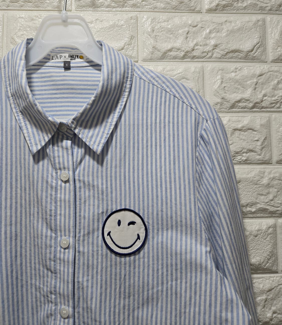 랩X스마일리월드 LAP X SMILEYWORLD 콜라보 셔츠 블라우스 S 상품이미지4