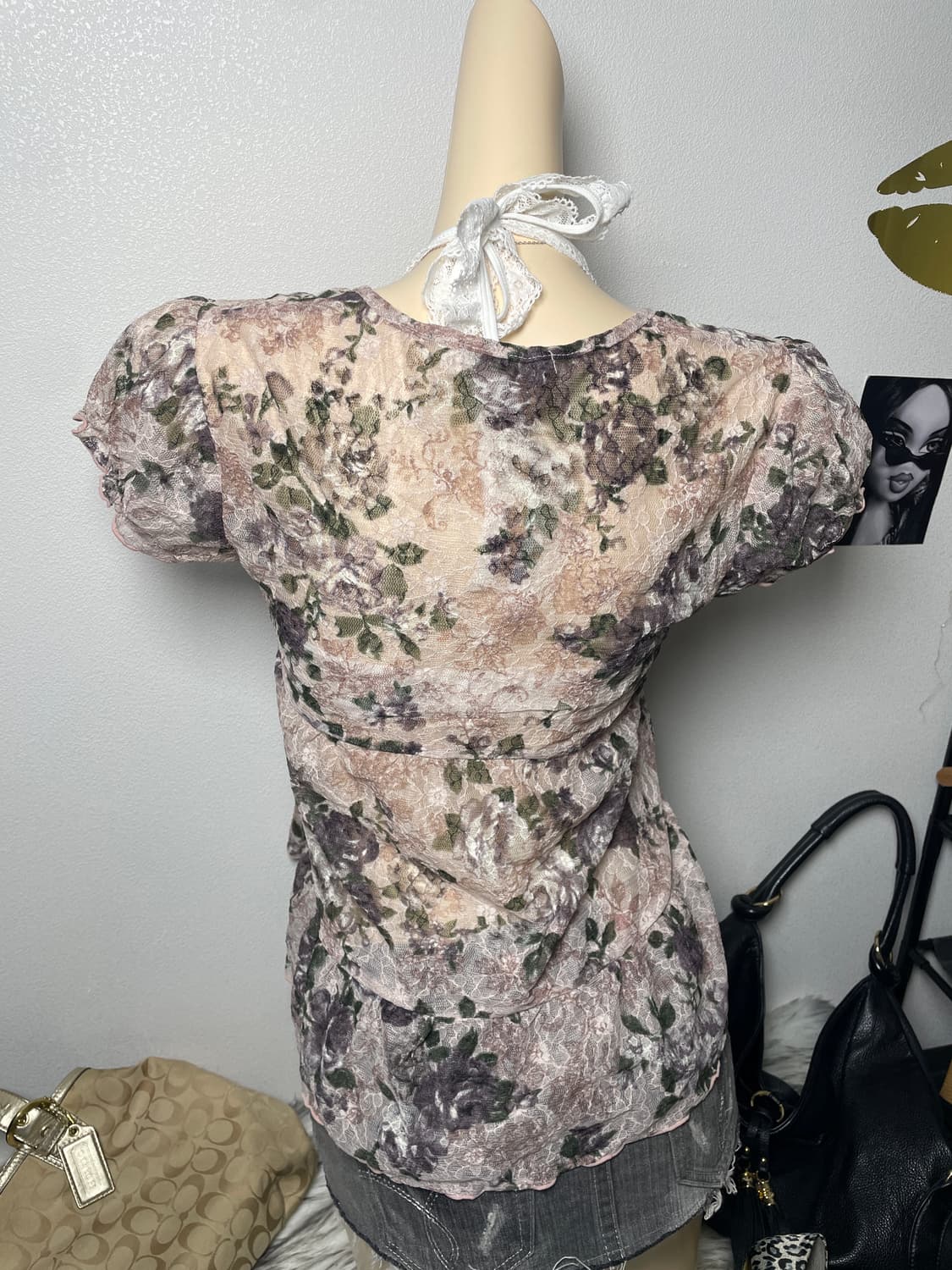 Rosa cherry flower blouse 상품이미지3