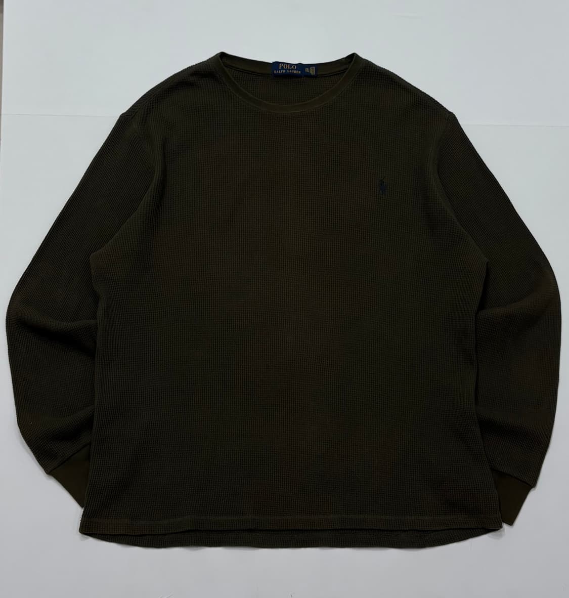 Polo 폴로랄프로렌 카키 와플 긴팔티 상품이미지1