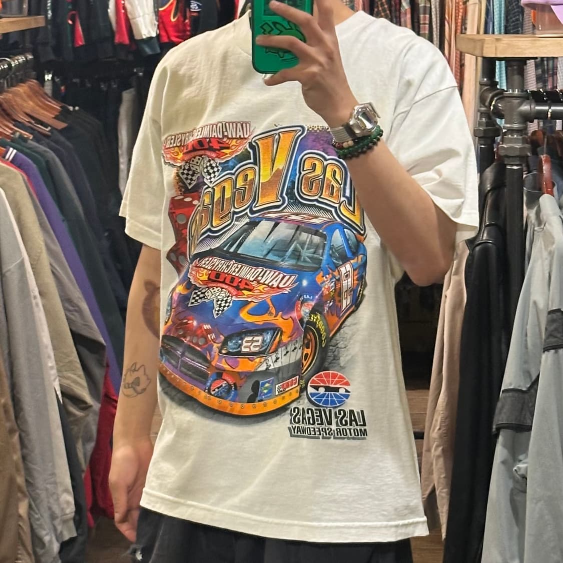 [HI] 빈티지 카 반팔티 화이트 상품이미지3