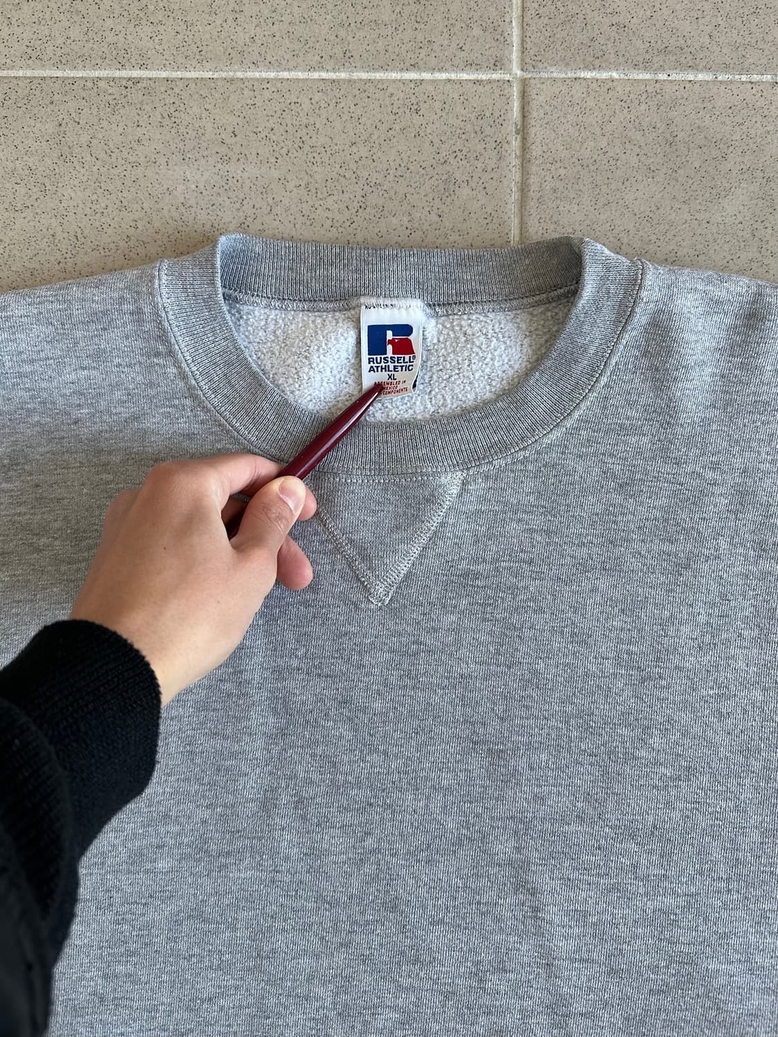 90s 빈티지 러셀 스웻셔츠 그레이 XL 상품이미지4