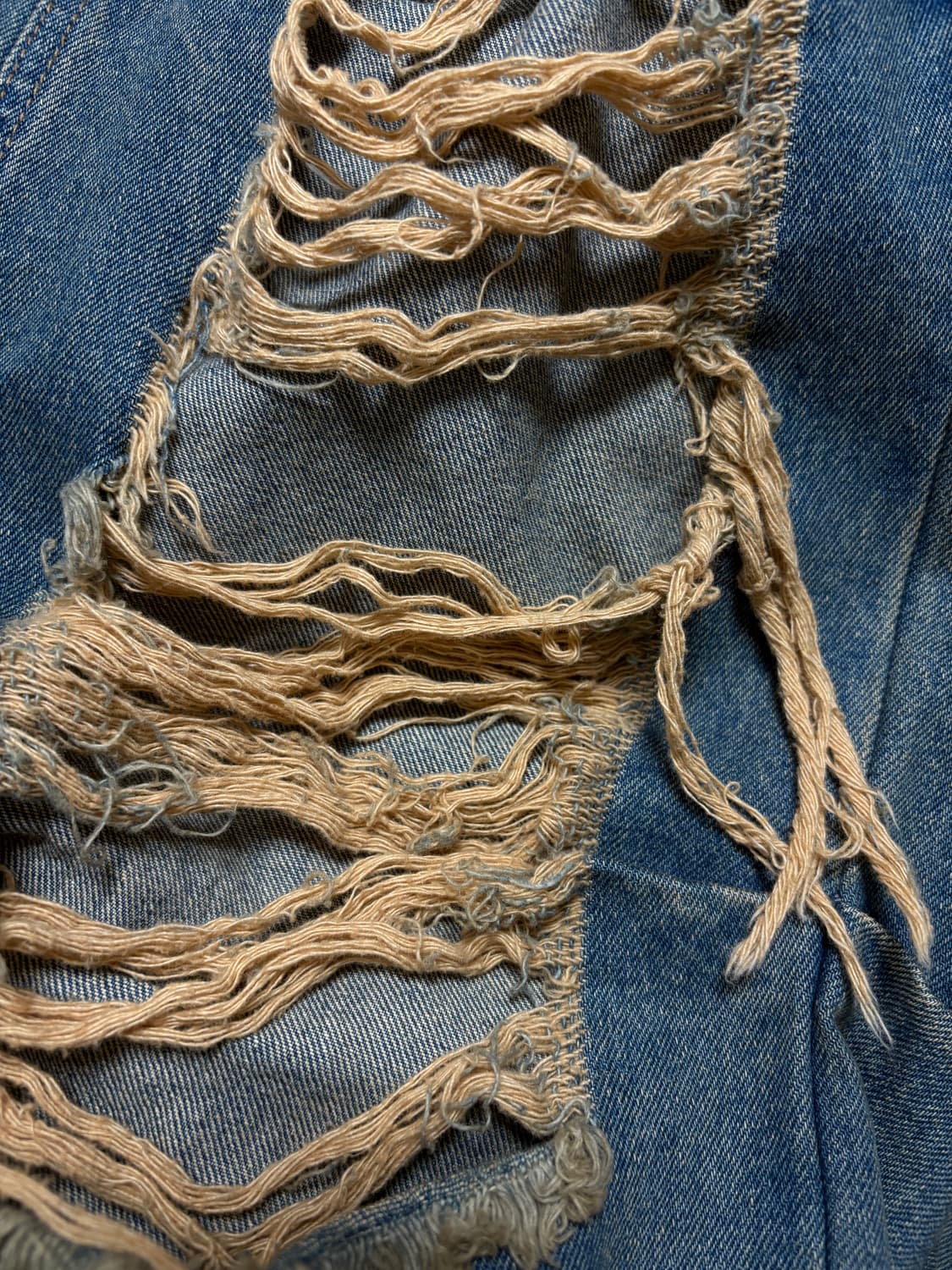 스컬프터destroyed denim pants brushed indigo 상품이미지4