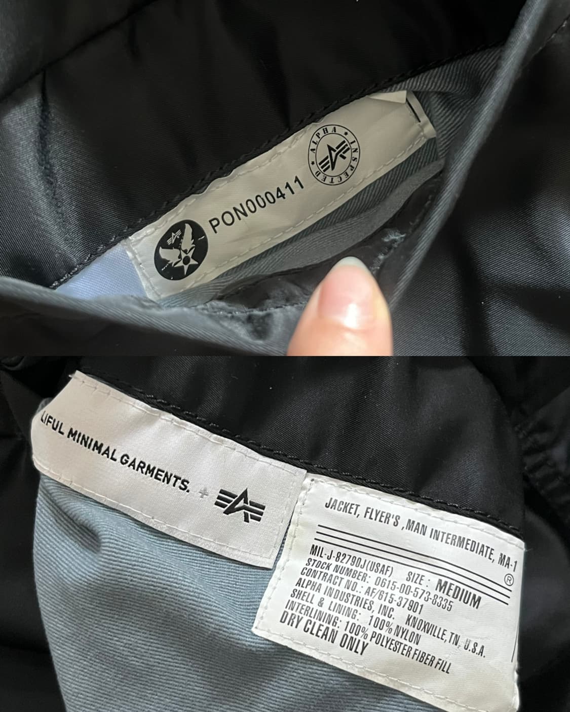 Alpha Industries 알파 인더스트리 네이비 블랙 리버시블 MA 상품이미지10