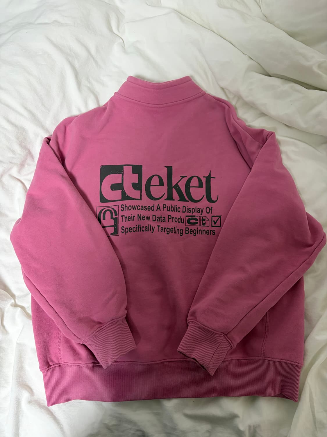 테켓 플랜 하프집업 스웨트셔츠 핑크 M 상품이미지5