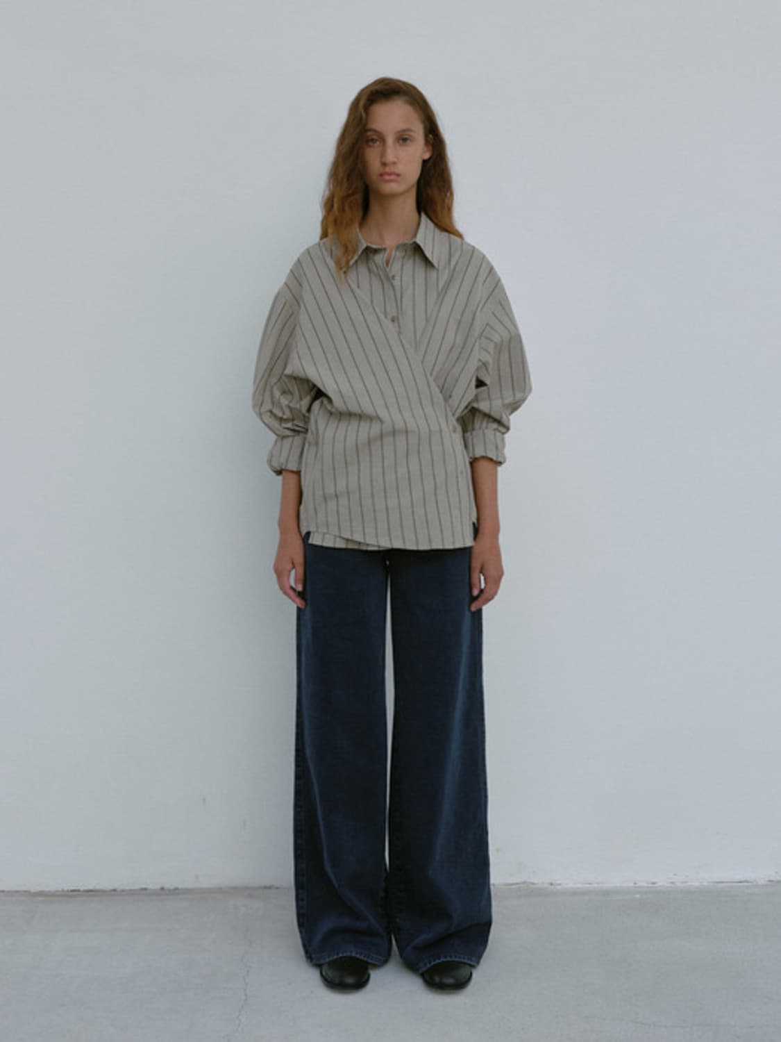 모이아 셔츠 vintage st shirt (ash stripe) 상품이미지2