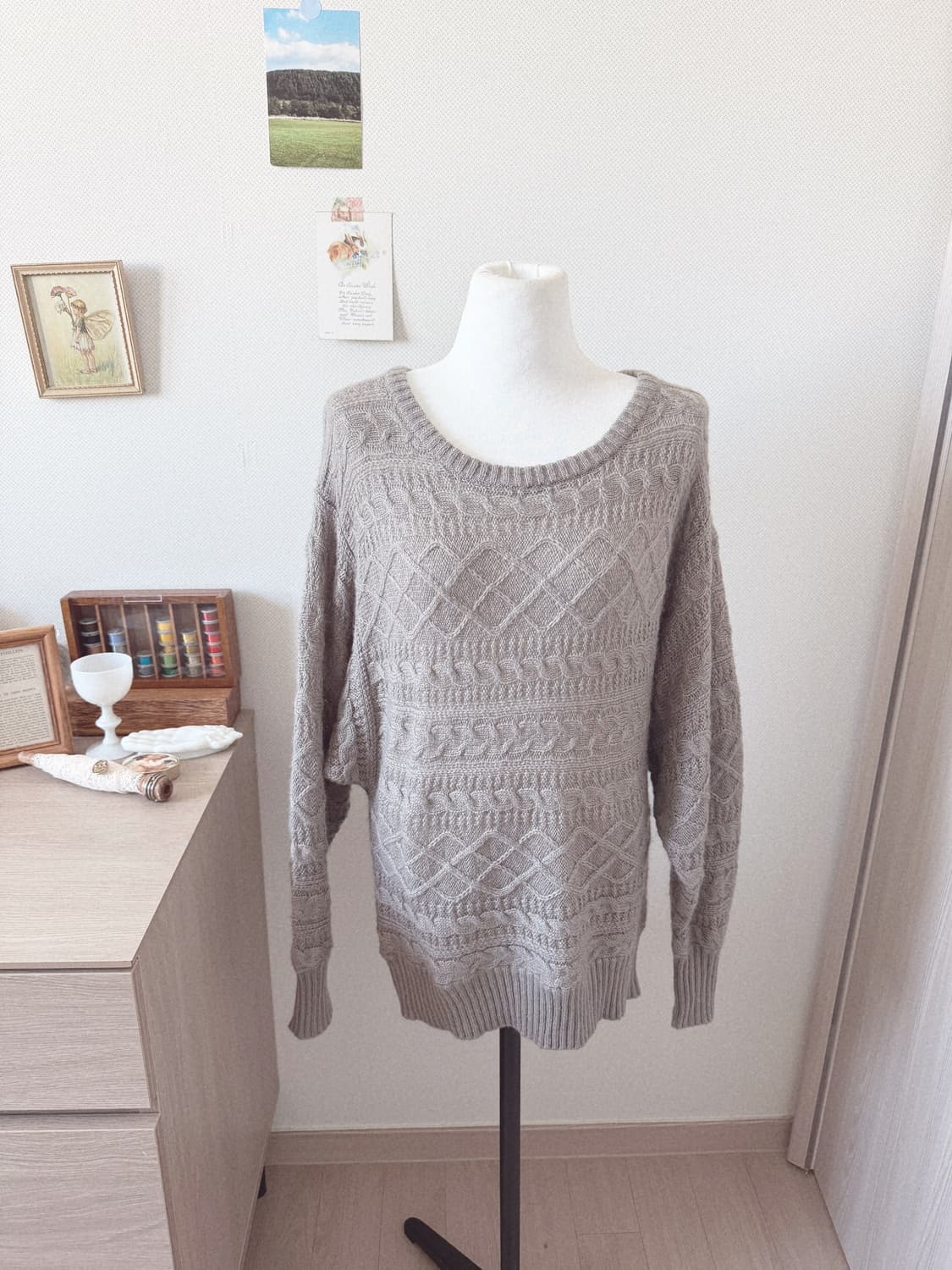 가오리핏 브라운 니트 상품이미지1