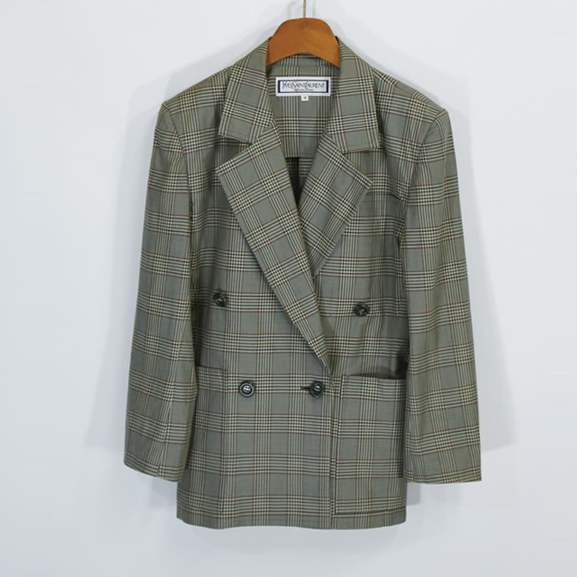 Yves Saint Laurent 90s빈티지더블체크자켓 상품이미지1