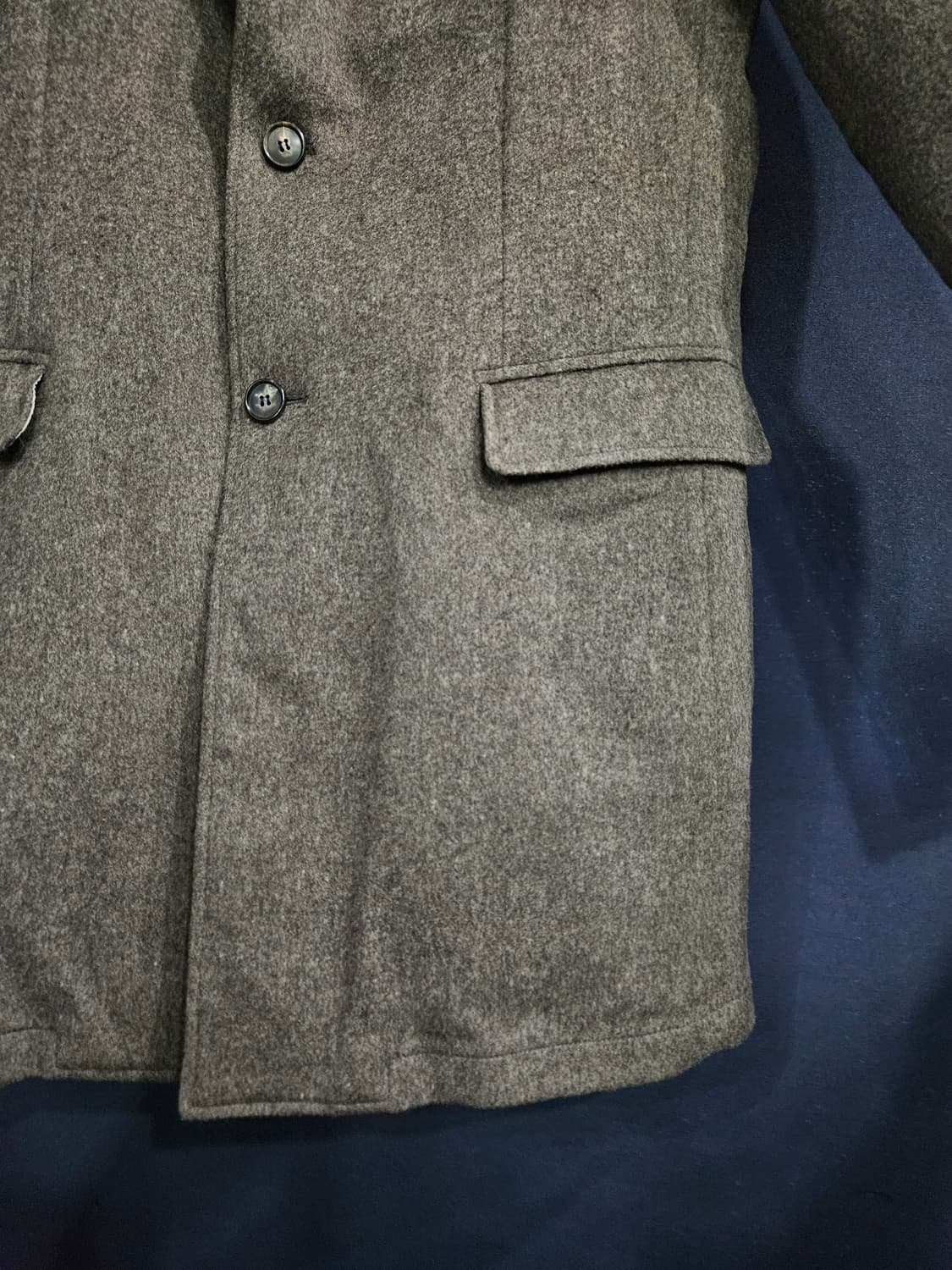 헤지스 멜란지 베이지 남성 100 구스다운 패딩 정장자켓  상품이미지6