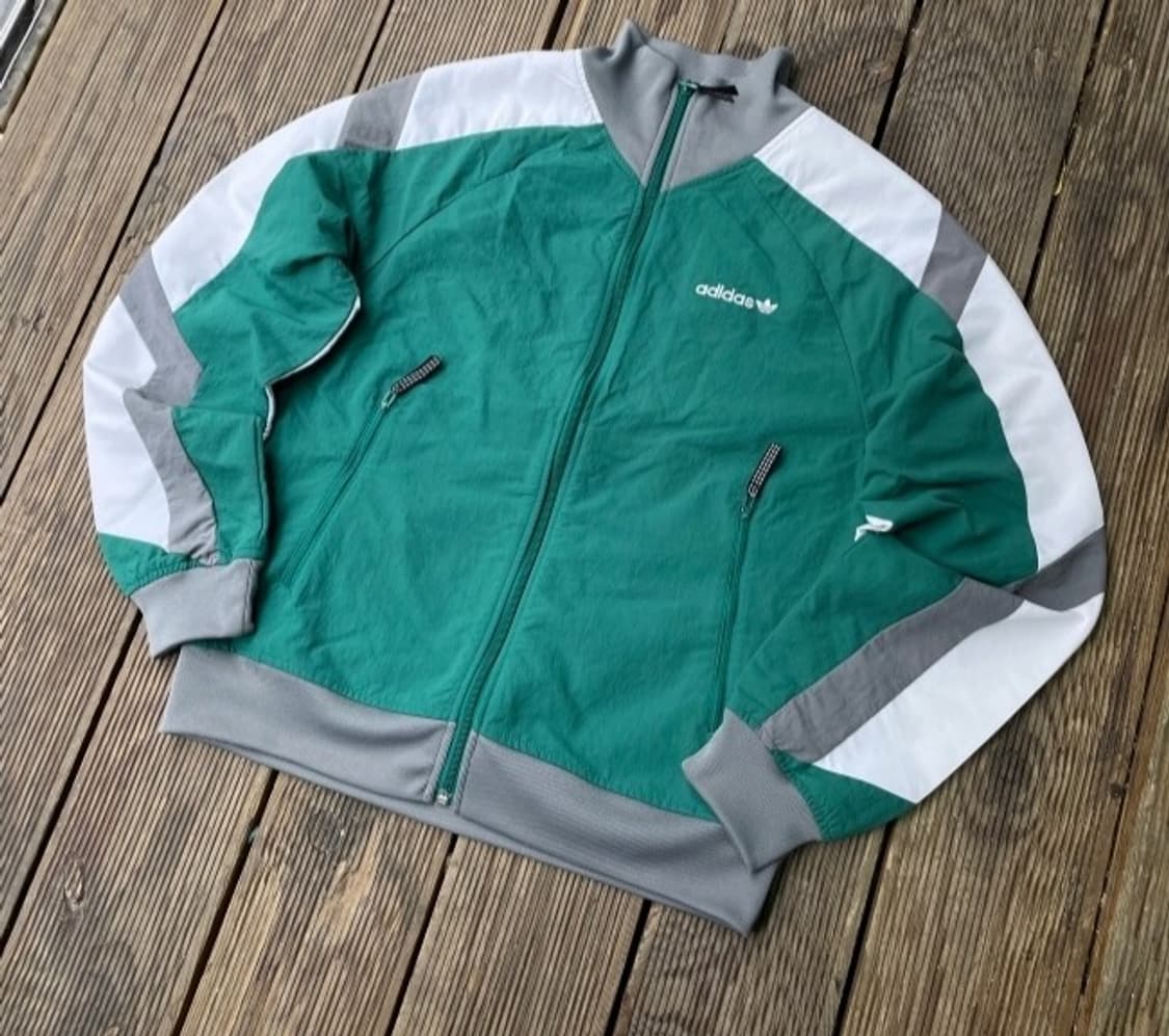 아디다스 희귀 초흰 그린 화이트 트랙탑 져지집업 90/S 상품이미지1