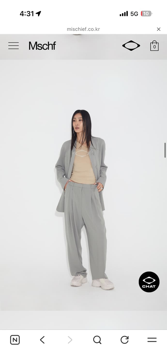 미스치프 와이드 턱 슬랙스  상품이미지1