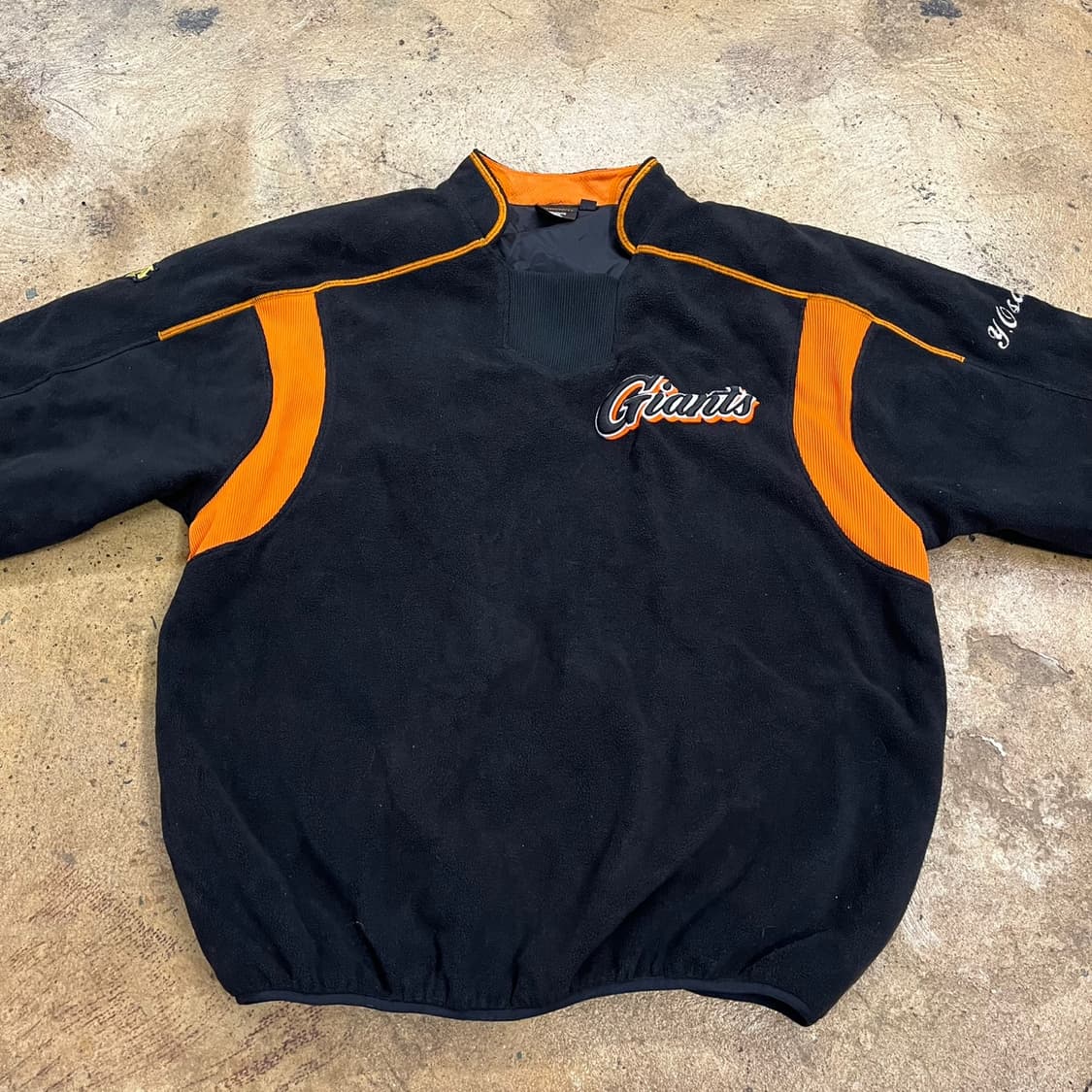 [정품/M] 데상트 롯데 자이언츠 플리스 풀오버 웜업 b8 상품이미지3