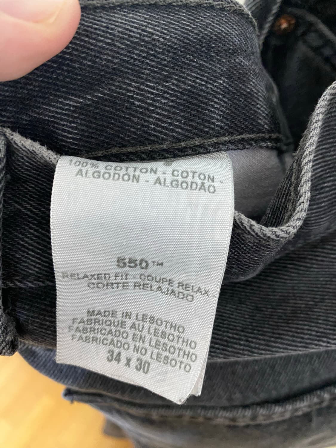 리바이스 550 블랙진 34x30 상품이미지6