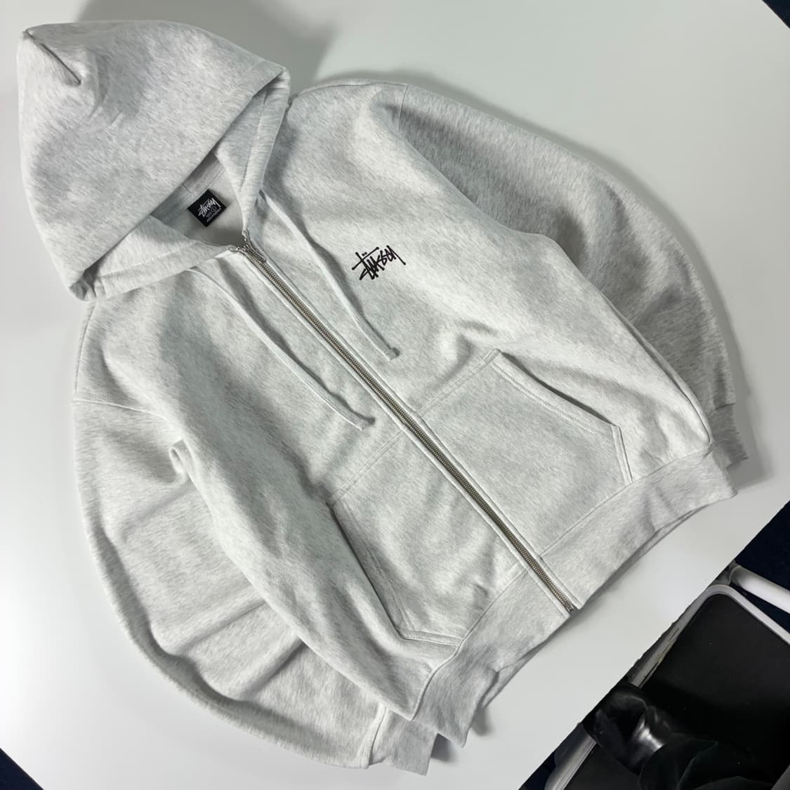 Stussy  스투시 베이직 애쉬 해더 후드티  상품이미지4