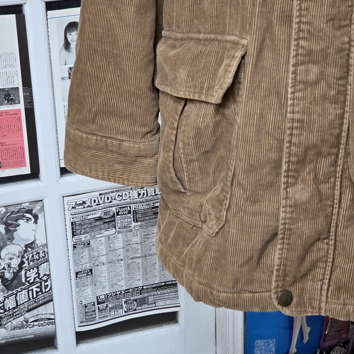 빈티지 TBJ 베이지 코듀로이 퍼 야상 자켓 상품이미지5