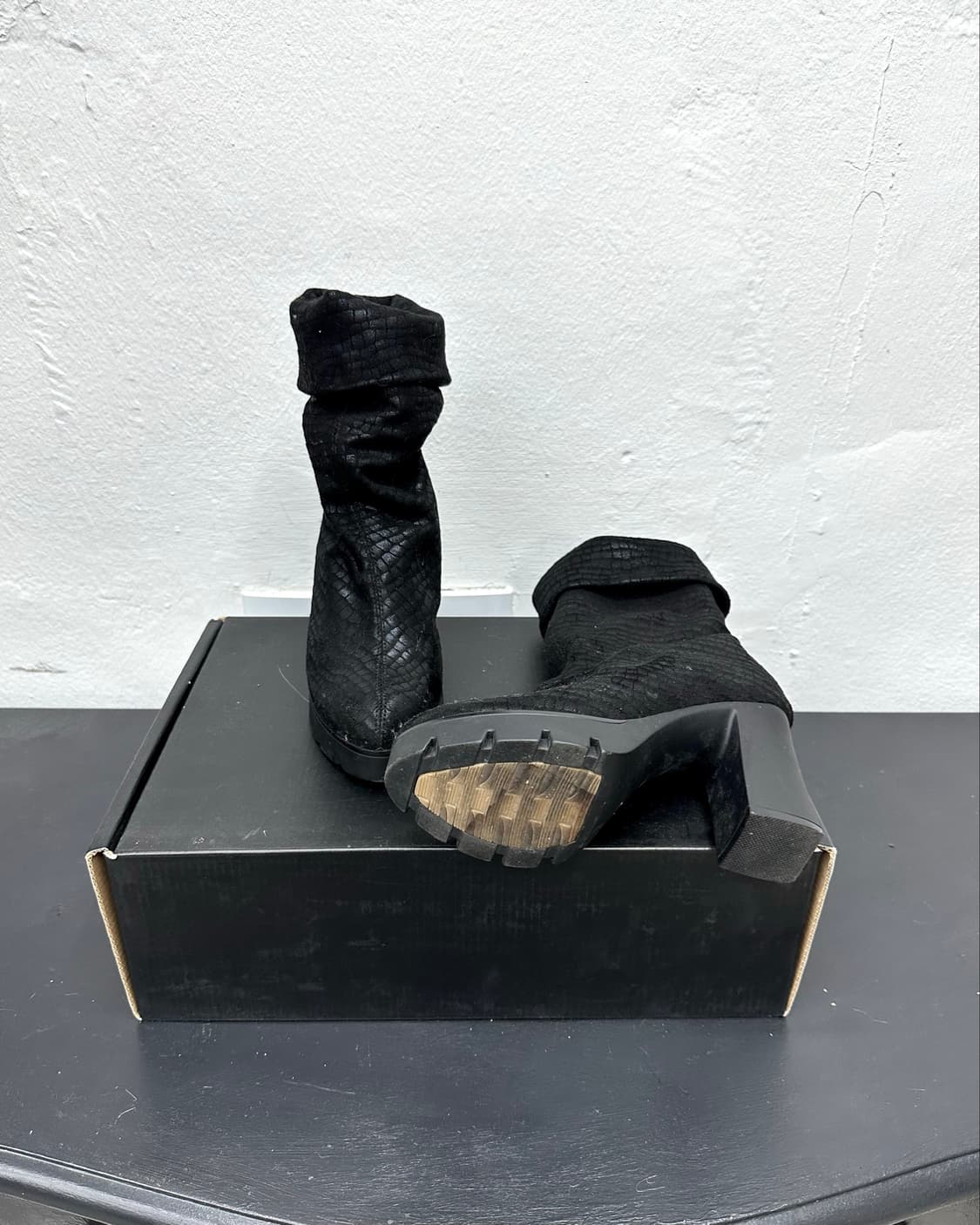 Python coating foldover boots 상품이미지4