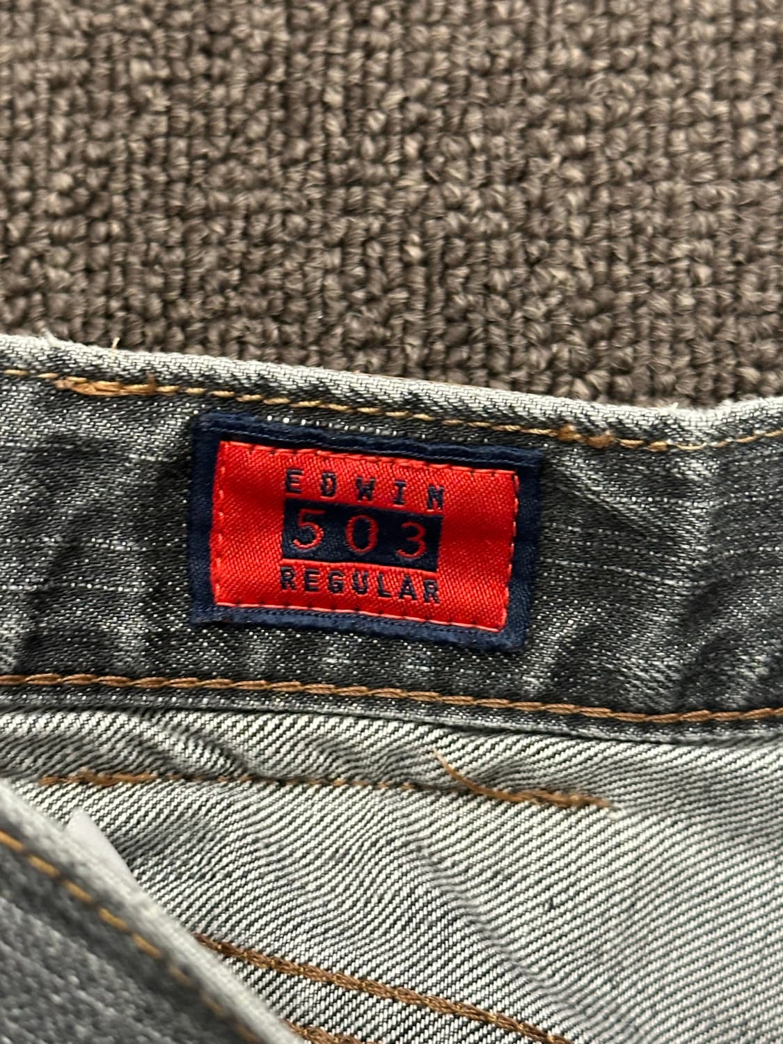 31x33)EDWIN 503 vintage 흑청 데님팬츠 상품이미지3