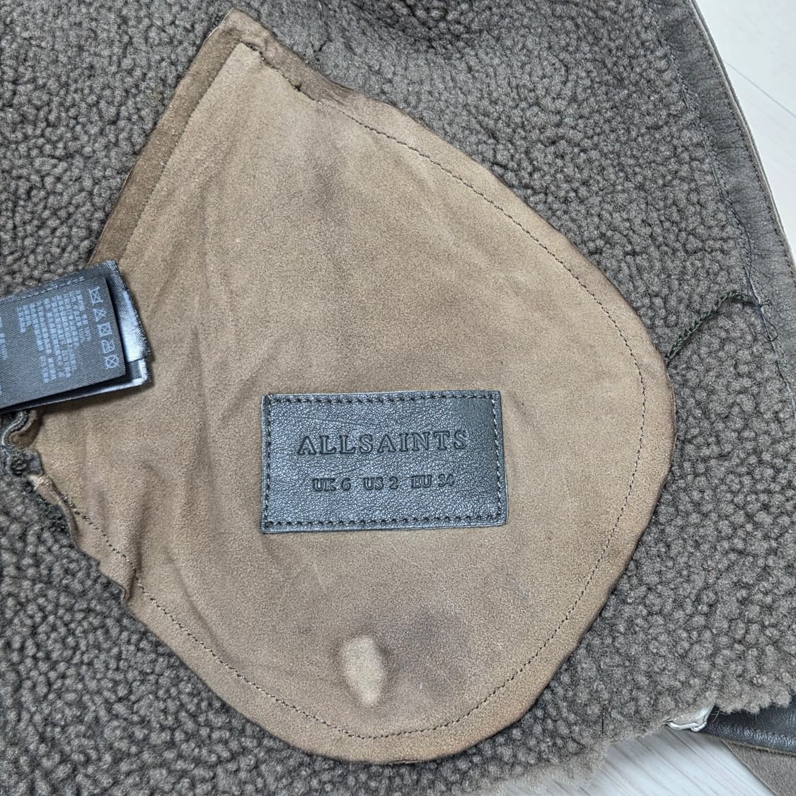 All Saints 올세인츠 (양, 소가죽100%)무스탕 바이커 자켓 상품이미지5