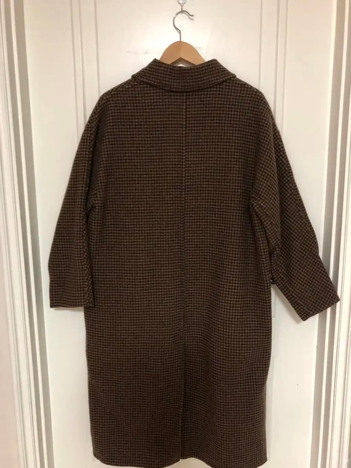 핸드메이드 히든 싱글 코트 (브라운 체크) 상품이미지4