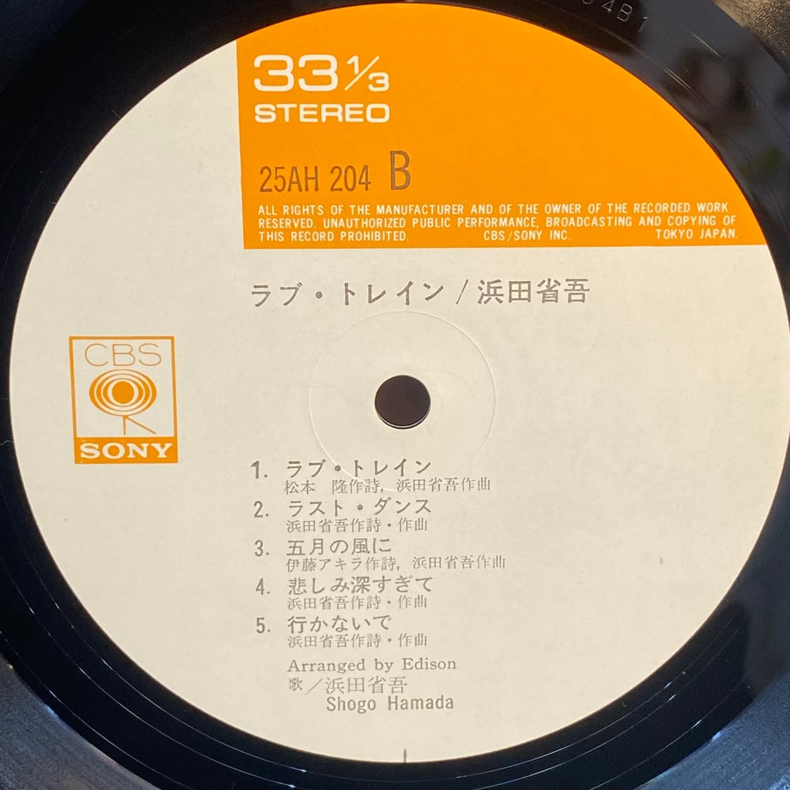 (LP) Shogo Hamada - Love Train 상품이미지5