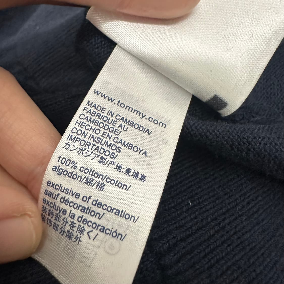 타미힐피거 브이넥 니트 네이비 L 상품이미지8