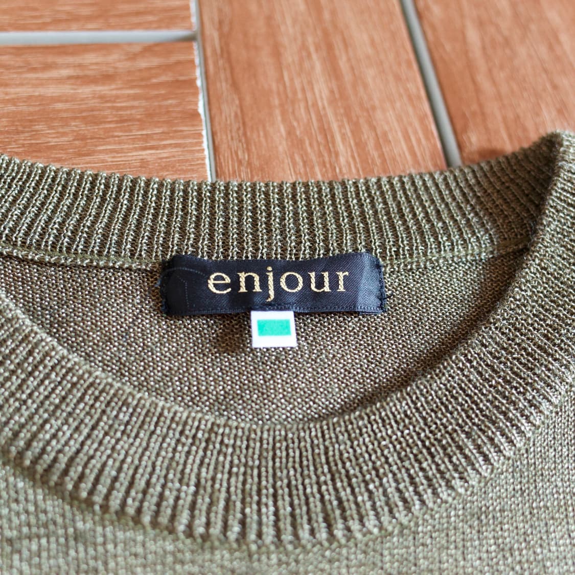 Enjour giraffe patern linen knit sweater 상품이미지6