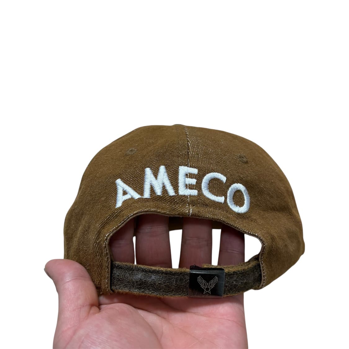 AMECO 아메코 USAF 레더 브라운 볼캡 상품이미지3